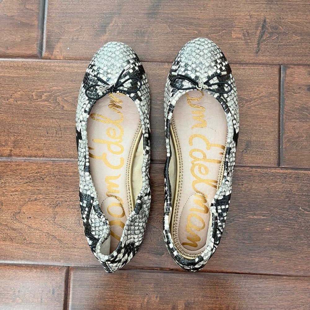 Sam Edelman Felicia, Putty Snake Print Flats